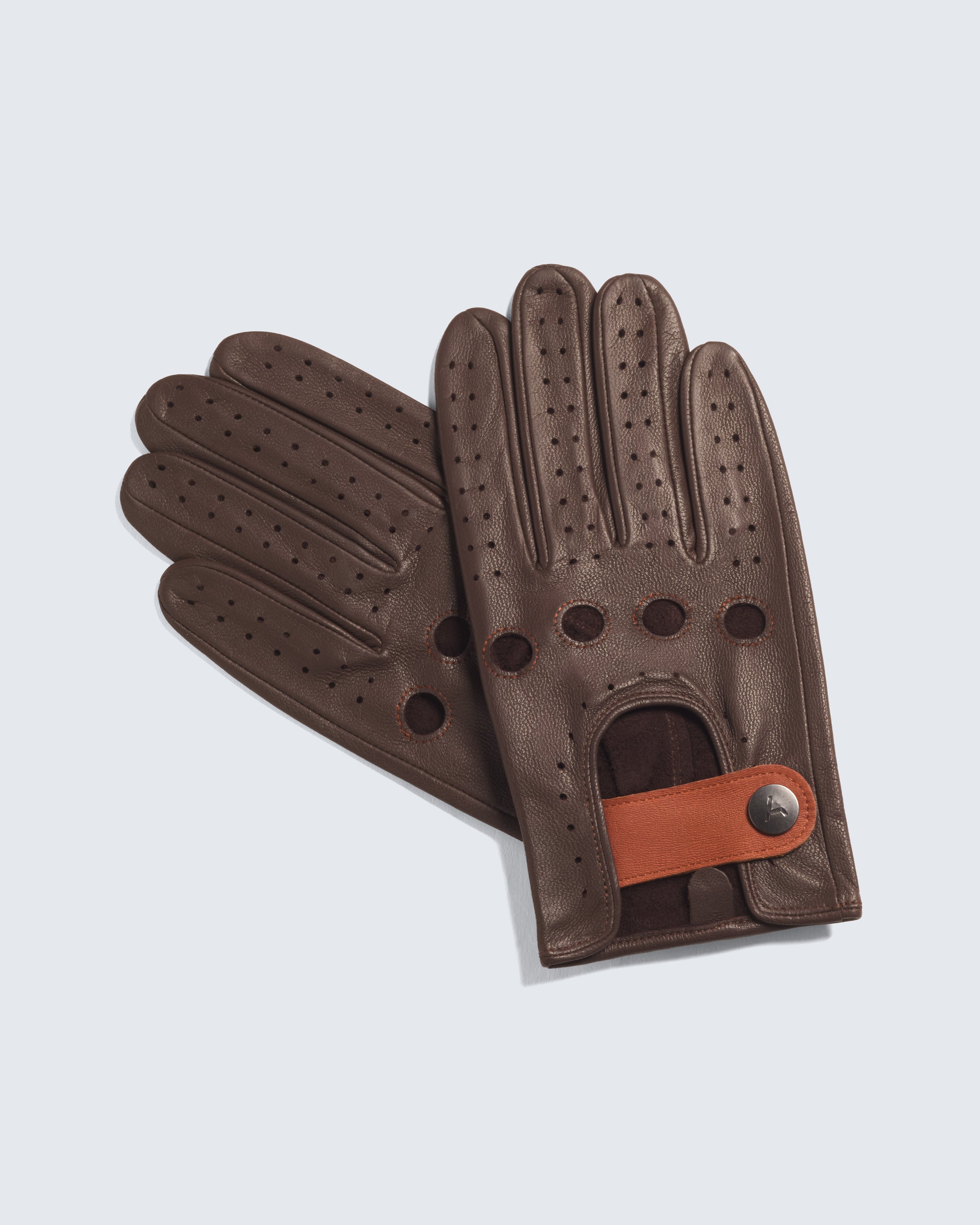 Leather Racing Gloves with Zip-Case