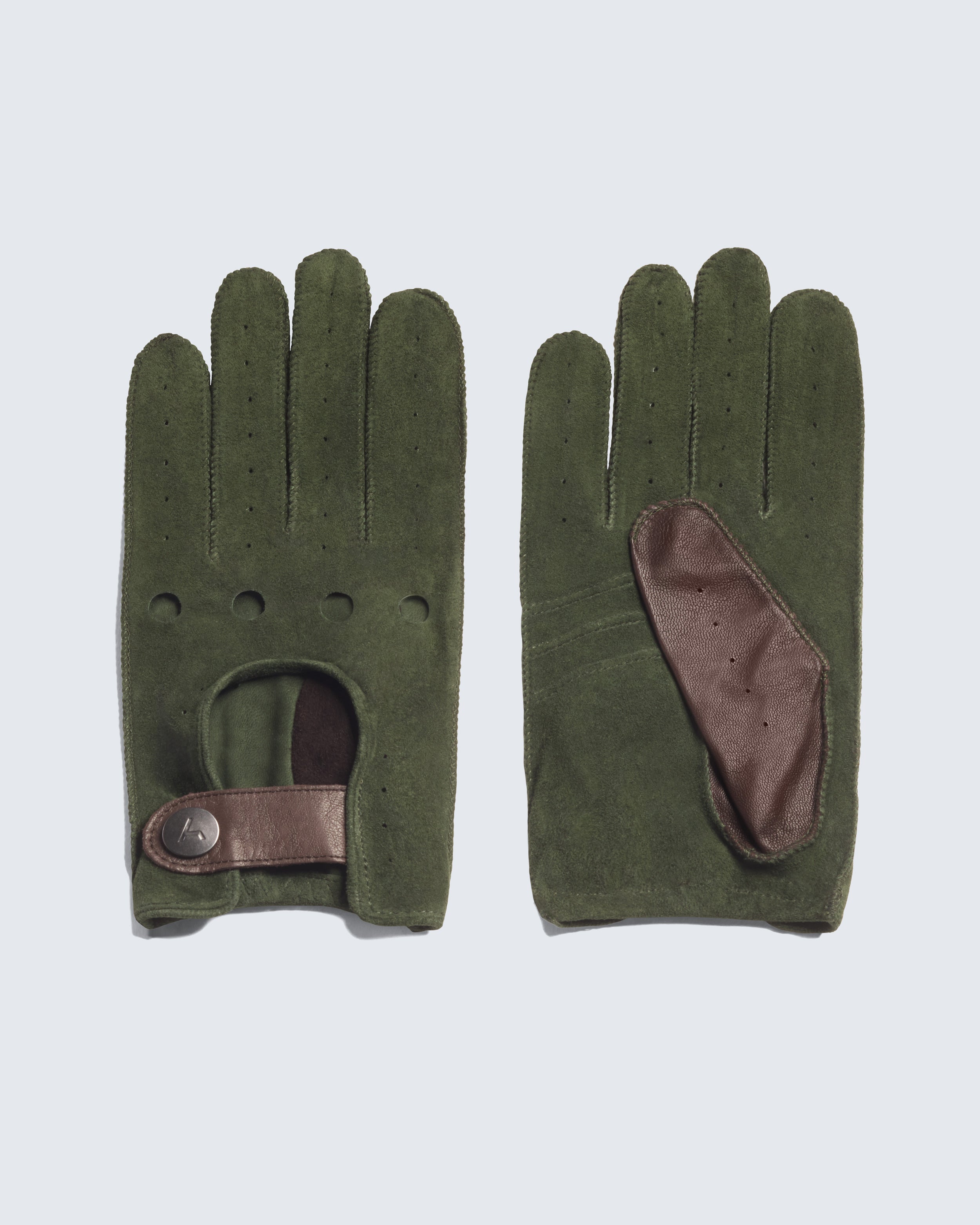 Suede Racing Gloves with Zip-Case