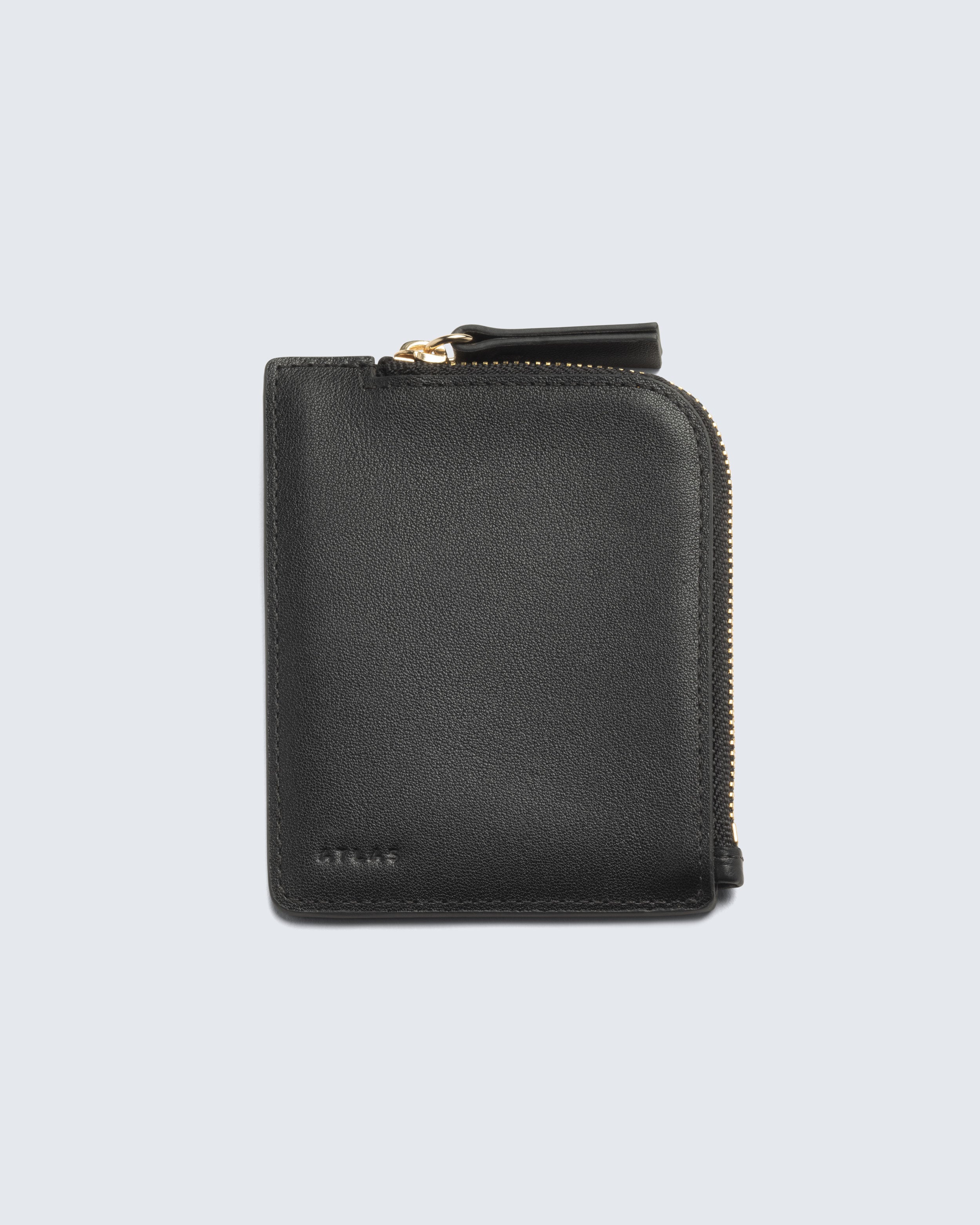 Leather Zip-Wallet in Black